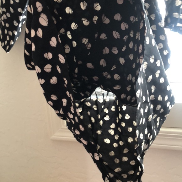 Vintage 1980’s Karin Stevens Petite Black White Broken Heart Print Dress Sz 8 - Picture 10 of 16